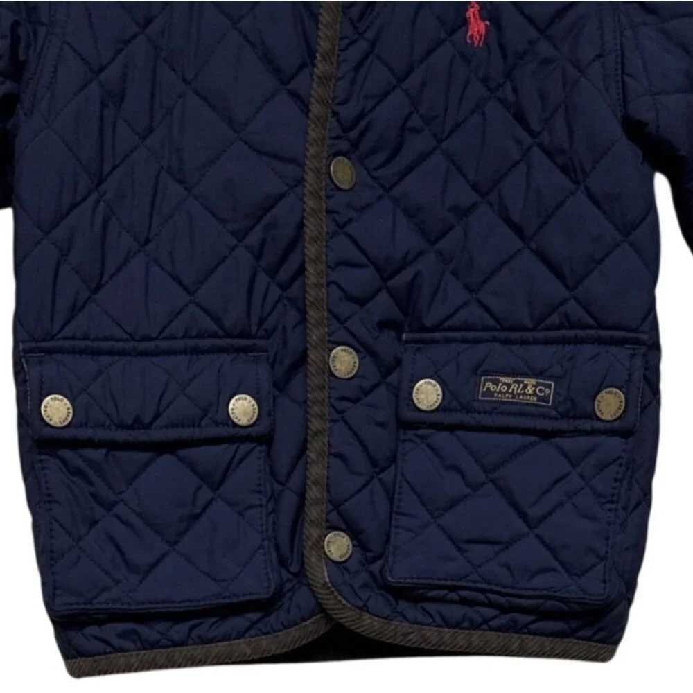 Polo Ralph Lauren Kids Toddler Quilted Barn Jacket 24 Months Preppy Snap Unisex